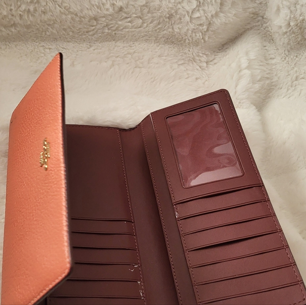 Coach Coral Leather Wristlet - Picture 3 of 5